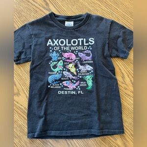 Delta Size Small Kids Black Axolotls of the World Graphic Tee